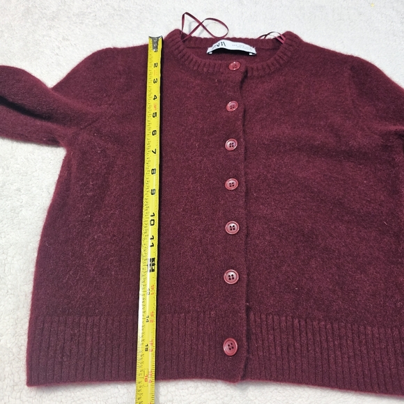 Zara 100% wool round neck, long-sleeve jacket. Front button closure - Picture 10 of 12